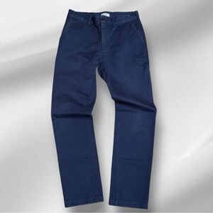 Saturdays NYC Mens 32x31 Indigo 5 Pocket Mid-rise Straight Leg Slim Chino Pants